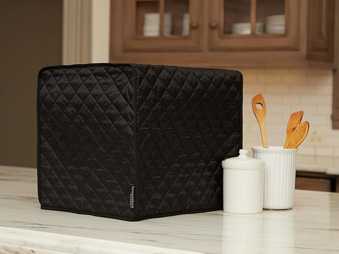 Covermates Keepsakes - Rice Cooker Cover - Dust Protection - Stain Resistant - Washable - Appliance Cover, Black