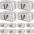 Clear Moving Bags - 8 Pack Extra Large Heavy Duty Storage Bags With Zipper & Reinforce Handles | 29x14x13 Inch Moving Tote Bags Bulk For Clothing, Shoes, Travel
