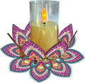 5D DIY Diamond Art Painting PVC Flower Candle Holders Tealight/Tea Light/Votive Candle Holder, for Table Centerpiece Home Décor Party Wedding Dinning-Flower-14