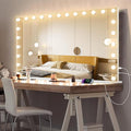 Ratsamee Hollywood Vanity Mirror with Lights, 24 Dimmable Bulbs, 3 Color Lights,Make Up Lighted Mirror, Aluminum Metal Frame, USB Charging Port（48" x 30"）