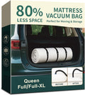 Mattress Vacuum Bag for Moving and Storage – Heavy Duty Compression Bag with Straps, Vacuum Bag for Memory Foam Mattress (Queen/Full)