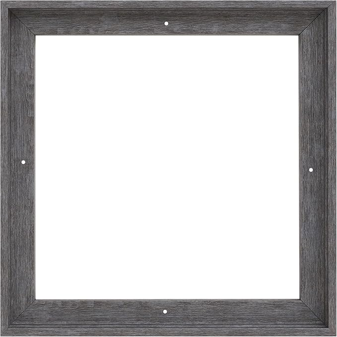 Pixy Canvas Floater Frame 13x13 for 3/4 (0.75) inch Deep Canvas Paintings/Canvas Prints/Wood Canvas Panels/Wall Art/Wall Decor/Home Decor/Artwork (Rustic Gray, 13 x 13 inch, Square)