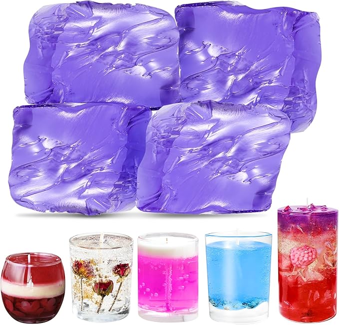 Jelly Wax for Candle Making– Clear Gel Wax with High Transparency, Long Burning Time for Candle Making and Handmade Scented Candle supplies-14oz