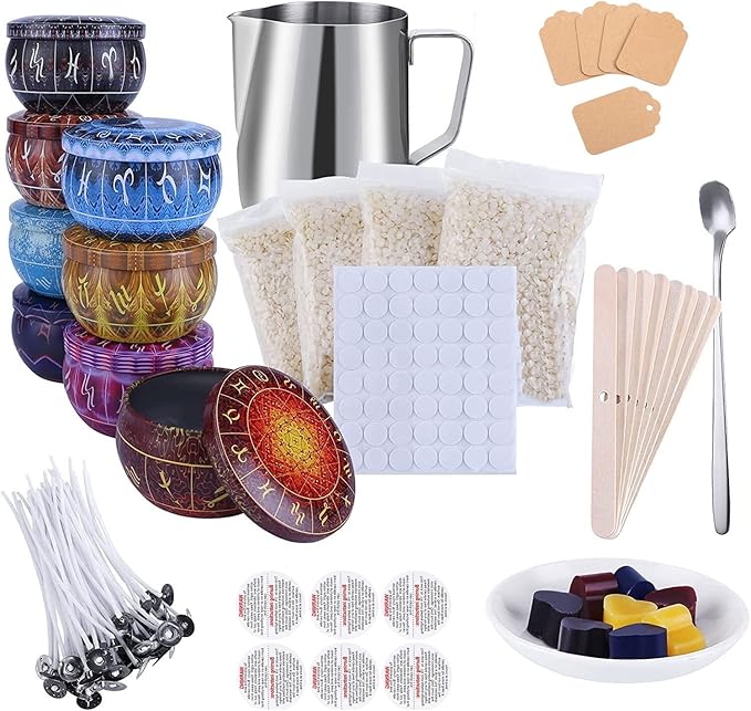Scented DIY Wax Candle Making Kit, Candle Kit Gift Box DIY, Kit Manufacturing Candle Essential Oil Scented DIY TH0JY-1210