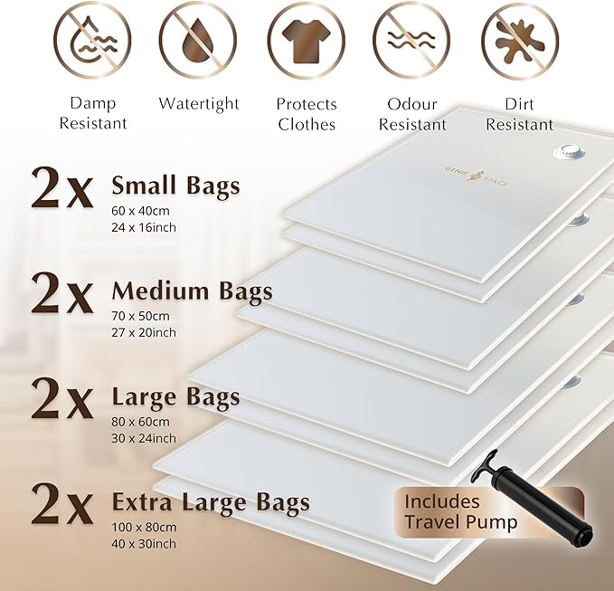Genie Space - Premium Bags - Variety - 8 Pack