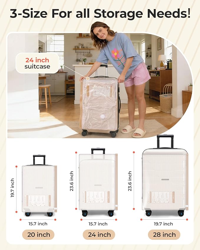 BAGSMART Vacuum Bags for Travel with Rechargeable Air Pump, Portable Space Saver Bags for Travel & Home, Vacuum Compression Seal Bag for Clothing, Blanket, 15 Pack-Khaki Brown