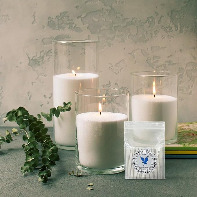Pearled Candle Extra Wicks 500 Pack for Pearled Candle Making - 2 Inch White Cotton Candle Wicks in Bulk for Candle Making DIY