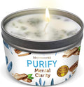 MAGNIFICENT 101 Sage Aromatherapy Candle for Meditation & Focus - 6 Oz Off-White Tin 35-Hour Burn - Soy Wax, Palo Santo, Lavender & Sandalwood - Candles for Purifying & Energy Cleansing