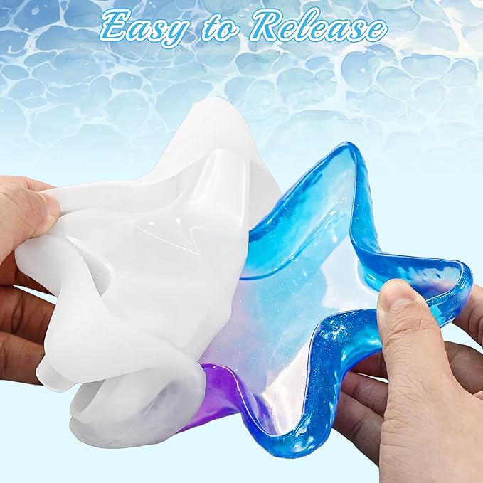 Marine Candle Molds, Starfish Candle Vessel Mold and Ocean Fondant Mold Sea Silicone Set for Handmade Scented Candles DIY Mom Gift Home Decor