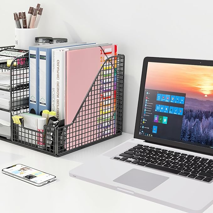 24 Pockets Expanding File Folder Organizer,Accordion File Organizer,A4 Letter Size,Rainbow Tab, for Home/Office/School Document Organizer (Pink)