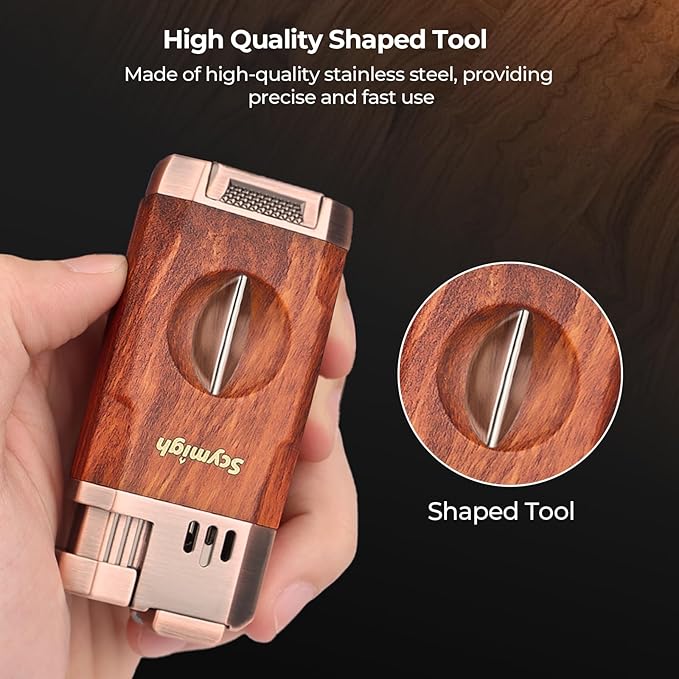 Torch Lighter, All-in-one Windproof Lighter with Tool, Holder, Dual Jet Flames, Refillable Butane Lighter for Candle, Travel, Multifunctional Accessories, Gifts for Men(Butane not Included)