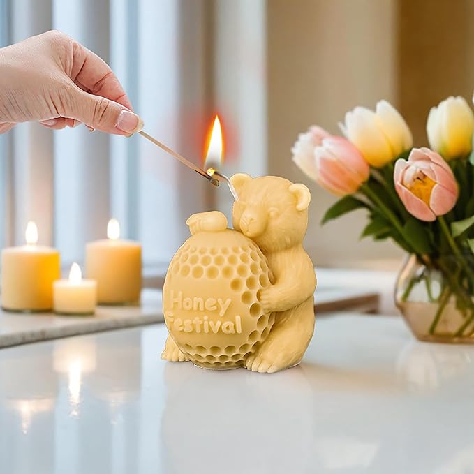 Tree Bear Candle Mold - Animal & Bear Resin Casting Molds, Silicone Clay Jewelry Molds, Candle Making Craft Supplies
