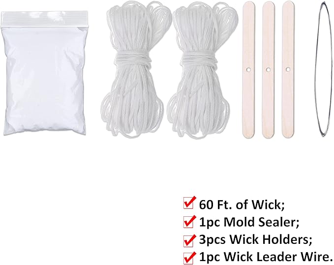MILIVIXAY 3PCS Pillar Candle Molds for Candle Making with Candle Wicks Kit.