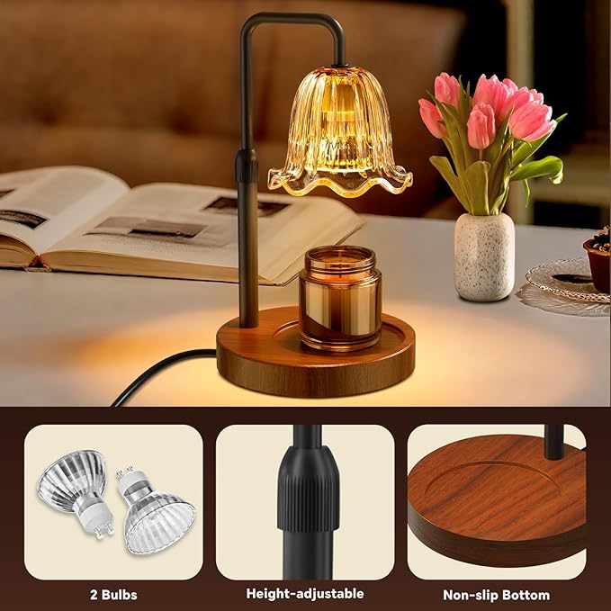 WarmEmbrace Candle Warmer Lamp with Timer Dimmer, Electric Candles Warmer Lamps for New Home Room Decor, Valentines Day Gifts for Women, Wax Melting Warmer Lamp for Jar Scented Candles