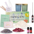 DARJEN Candle Making Kits for Beginners, DIY Starter Scented Candles Making Kit - 2 Glass Jars(Blue, Green), Soy Wax, Scented, Card & More, Full Soy Candle Making Supplies Set Perfect Gifts