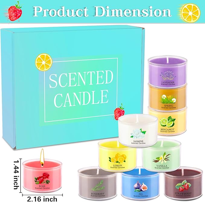 Aromatherapy Scented Candles 20 Pack - Small Candle Gift Set for Women with 10 Scents, 1.6oz Long-Lasting Soy Wax Candles for Relaxation, Yoga, Bath, Christmas Birthday Gifts, Home Decor