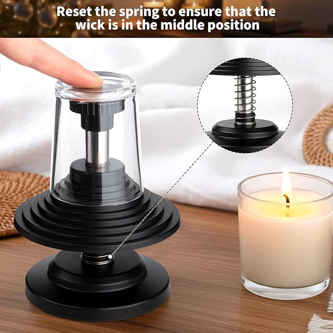 HOUSEASSIST Candle Wick Centering Tool, Adjustable Wick Holder for Candle Making - Keeps Wicks Straight & Centered, Fits Most Candle Jars with 1.57-3.94 Inch Diameter（No Wax Melting Pot）
