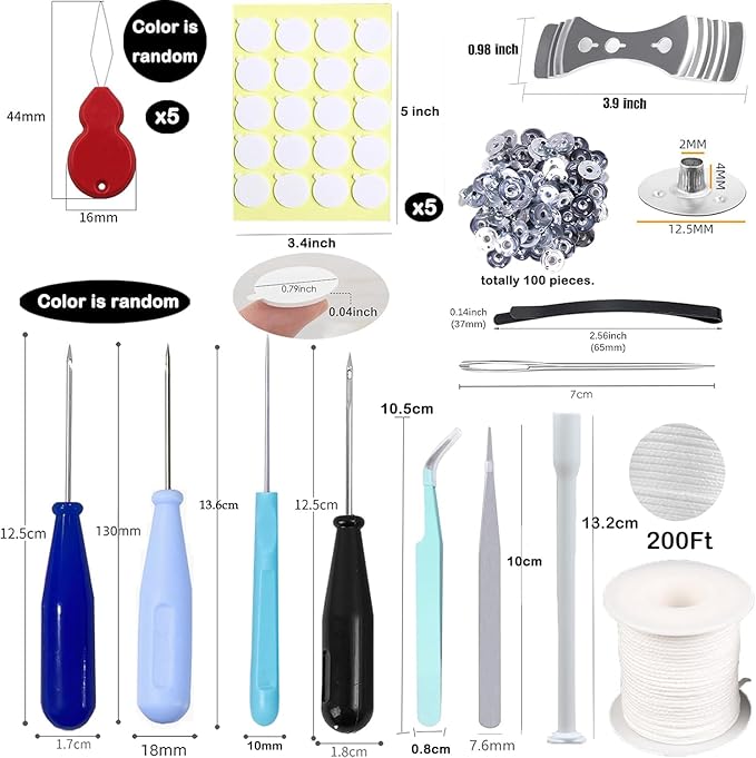 22 PCS Candle Wick Punching Tool Large-Eye Candle Needle Wick Sitting Tool with Hook & Eye Candle Making Kits to Insert Wick in Candle Mold Colored Threader for Candle Wick of All Thicknesses