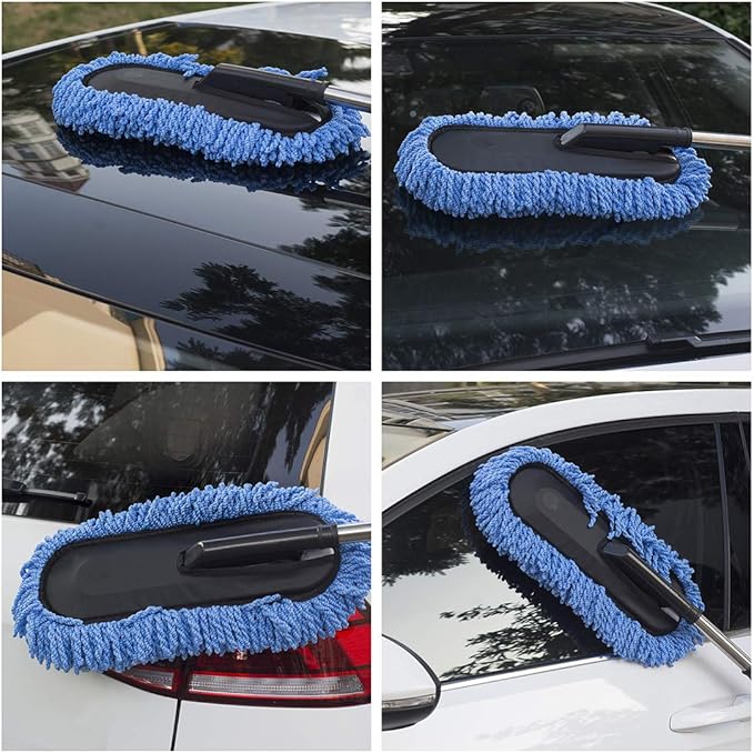 Microfiber Car Duster Extendable Handle Interior Exterior Multipurpose Cleaning Car Brush
