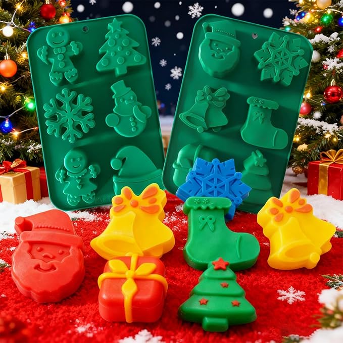 MuseLuxe Soap Making Kit for Adults - Christmas Soap Making Supplies with Melt and Pour - Base, Silicone Molds, Colorant,Fragrances,Gifts Packaging,DIY Holiday Craft Set for Beginners