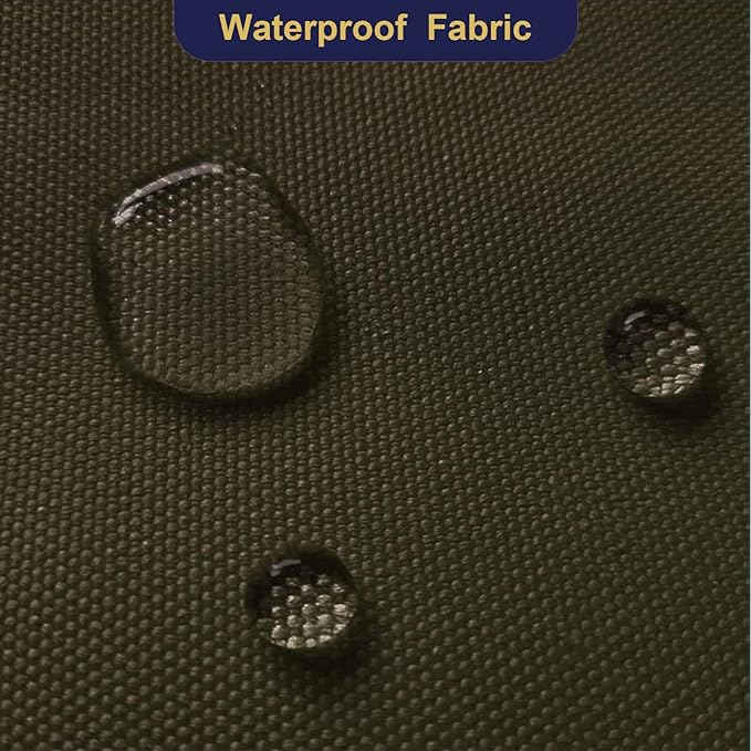 Foreate Waterproof Canvas Fabric by The Yard 600D Upholstery Fabric for Chairs 58" Wide Indoor Outdoor Water Resistant Canvas Polyester Material Sewing DIY Cloth, 1 Yard Army Green