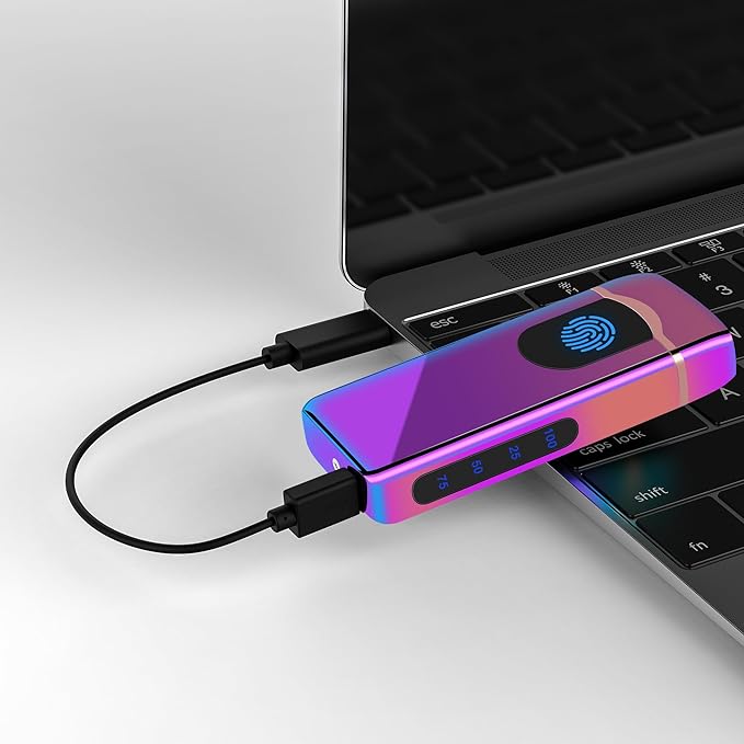 Triple Arc Plasma Lighter 500 mAh Battery USB Rechargeable Windproof Cool Lighter (Colorful)