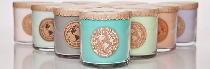 Eco Candle Co. Recycled Candle, Naked, 6 oz. - Unscented - 100% Soy Wax, No Lead, Kraft Paper Label & Lid, Hand Poured, Phthalate Free, Made from Midwest Grown Soybeans, All Natural Wicks
