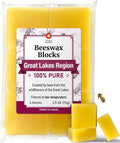 Great Lakes Beeswax, 6 Blocks (72g/2.5oz), Filtered at Low Temperature, 100% Pure and Natural, Cosmetic Grade, Yellow