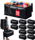 StoreHappily Heavy-Duty & Extra Capacity Moving Bags with Backpack Straps, Storage Totes with Double Zipper & Strong Handles, Packing Bags Alternative to Moving Boxes, Moving Supplies (10 Pack, Black)