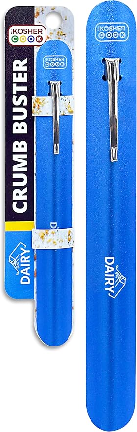 Dairy Blue Crumb Buster – Quick and Efficient Metal Crumb Remover – Dust of Tables and Countertops for Quick Cleaning - Color Coded Kitchen Tools by The Kosher Cook