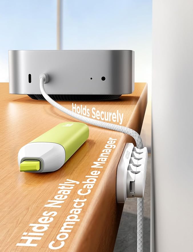 5-in-1 Magnetic Cord Organizer JOYROOM Cable Clips[Adjustable Sliding Track] Under Desk Adhesive Cord Management Wire Keeper for Computer Phone, Office Workspaces Table Organization Home Accessories