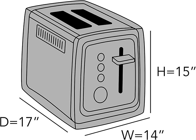 Covermates Keepsakes Toaster Cover – Quilted Appliance Protector for Coutertop Bread Ovens – Dust & Stain Resistant, Washable Slip‑On Design for Countertop Storage, Cream