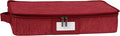 Covermates Keepsakes Zip-Top Storage Box Set, 3 Pack Heavy Duty Polyester Organizer Bins, Stackable Design, ID Window, Reinforced Handles, Closet Home Storage, Red Heather