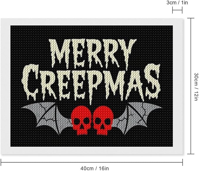 AIVKIEJK Diamond Painting Kits for Adults - Halloween & Christmas Gothic Ghost Christmas Painting DIY 5D Full Drill Diamond Dots Paintings with Diamonds Gem Art and Crafts Home Decor 12"x16"