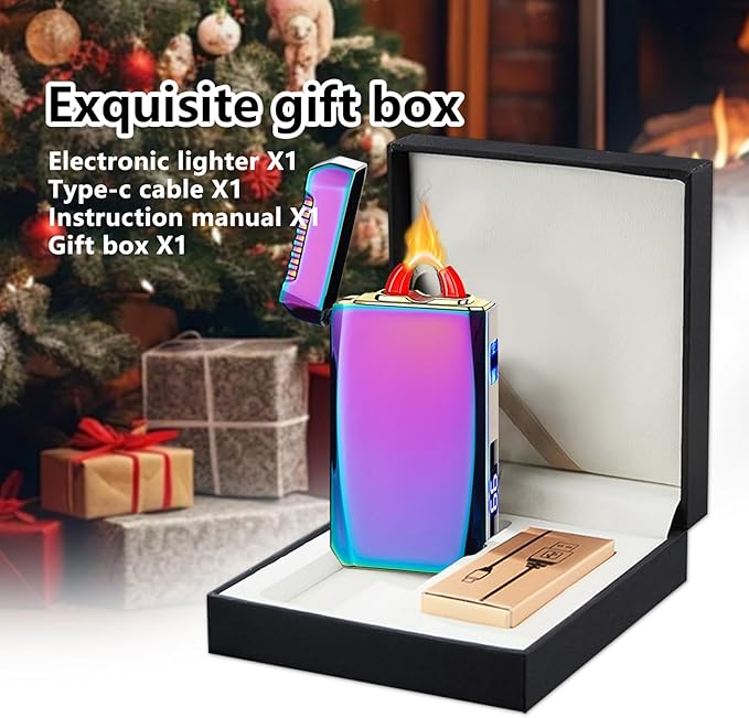 YOZWOO Rechargeable Electric Lighter USB C Electronic Lighters High Power Flame Arc Plasma Lighter Windproof Camping Lighters with Long Battery Life for Home and Outdoor (Magic)