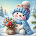 APTDYIGL 5D Christmas Diamond Painting Kits for Adults Beginner,DIY Christmas Snowman Diamond Art Kits for Adults,Round Full Drill Diamond Dots with Gem Art Kits,Home Wall Decor 13.7X13.7inch