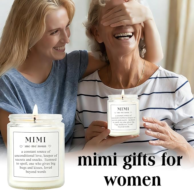 Funny Mimi Gifts, Birthday Mothers Day Christmas Gift for Mimi Grandma & Grandmother, Unique Present Ideas - Lavender Scented Candle