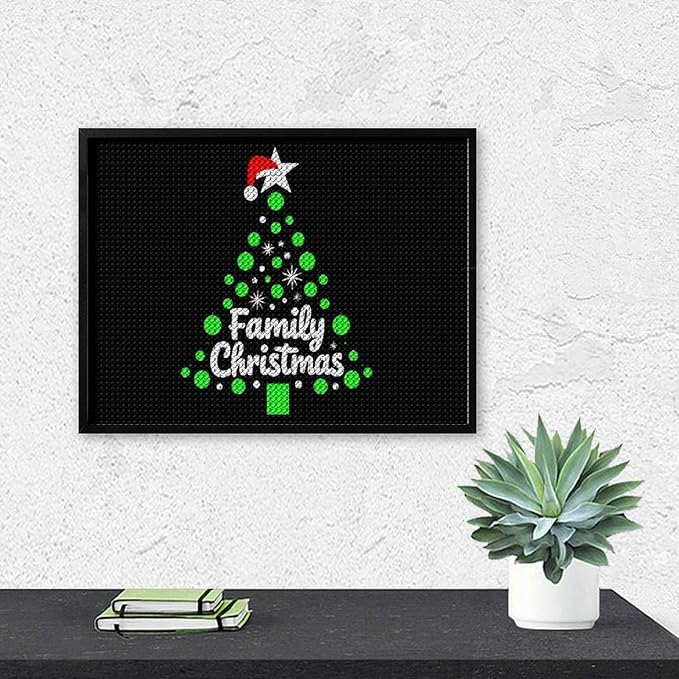 AIVKIEJK Diamond Painting Kits for Adults - Cute Family Christmas Painting DIY 5D Full Drill Diamond Dots Paintings with Diamonds Gem Art and Crafts Home Decor 12"x16"