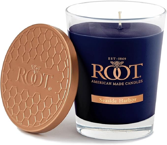 Root Candles Scented Candles Honeycomb Beeswax Blend Premium Handcrafted Candle, Large Veriglass, Seaside Harbor