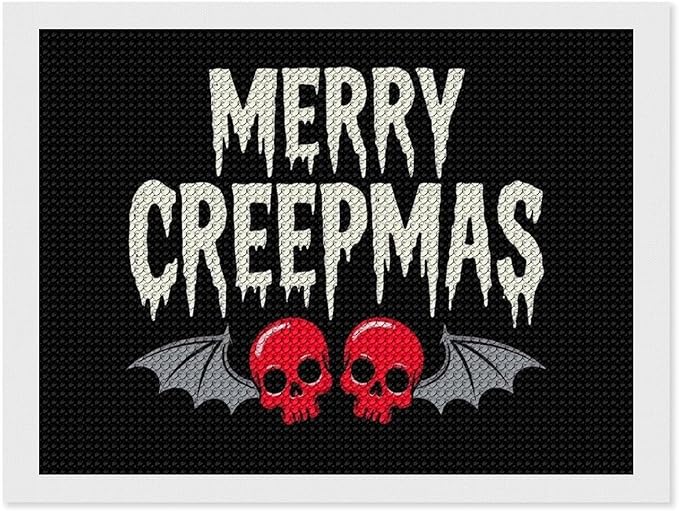 AIVKIEJK Diamond Painting Kits for Adults - Halloween & Christmas Gothic Ghost Christmas Painting DIY 5D Full Drill Diamond Dots Paintings with Diamonds Gem Art and Crafts Home Decor 12"x16"