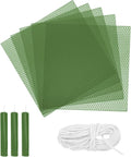MECCANIXITY Beeswax Candle Making Kit,8x8 Inch 5pcs Light Green Beeswax Candle Sheets with 1pcs Cotton Wick for DIY Craft Gift Making