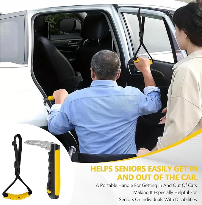 Kaiedos Car Door Handle for Elderly, 3-in-1 Car Handle Assist for Seniors, Portable Auto Cane Vehicle Support Handle, 500 lbs Capacity, Non-Slip Door Assist Bar