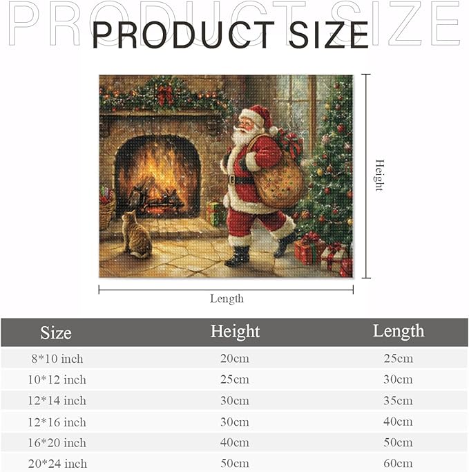 IMLQJES Diamond Art Kits for Adults Santa - Christmas Diamond Painting Santa Claus Carrying Bag Full Drill Square Rhinestone Cross Stitch Embroidery Diamond for DIY Wall Decor 10x12 Inch