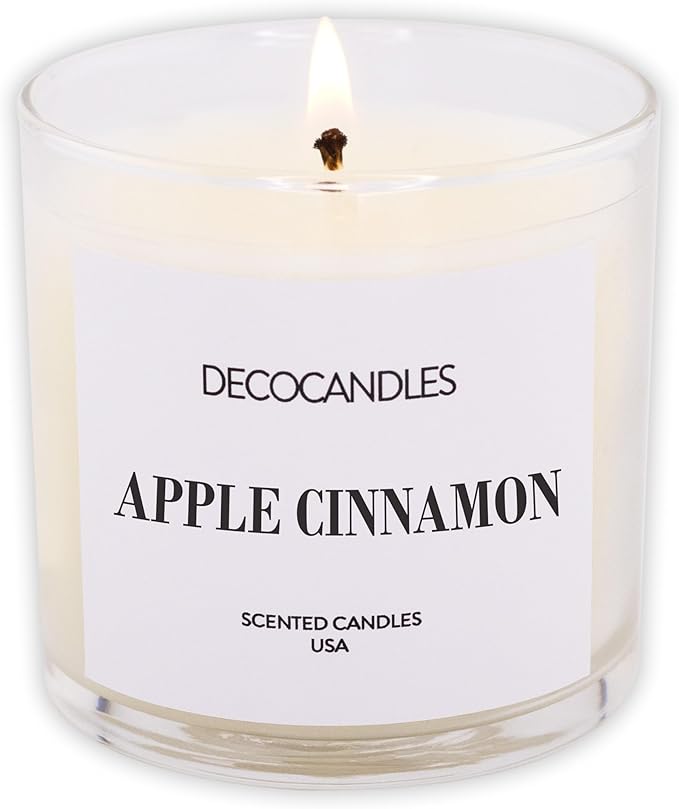 Urban Concepts by DECOCANDLES - Apple Cinnamon - Highly Scented Soy Candle - Long Lasting - Hand Poured in USA (6 Oz.)