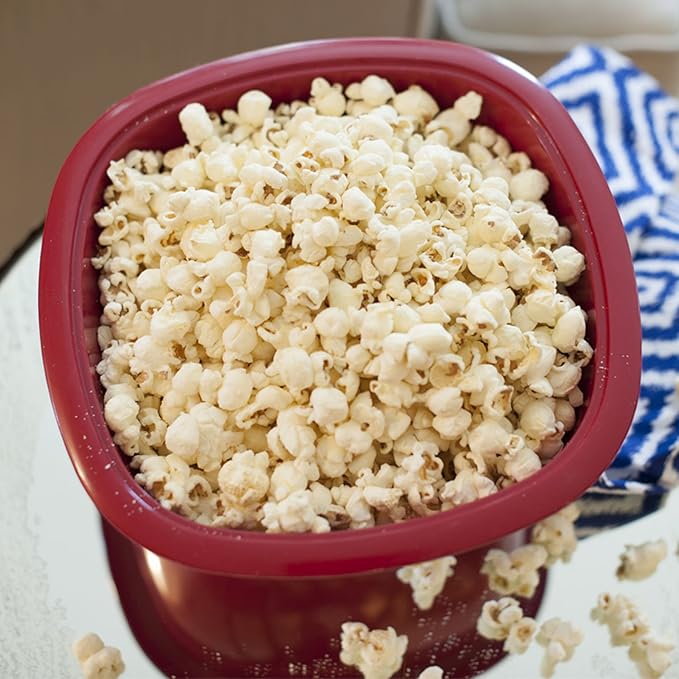 Nordic Ware Microwave Popcorn Popper, Red, 12 Cup