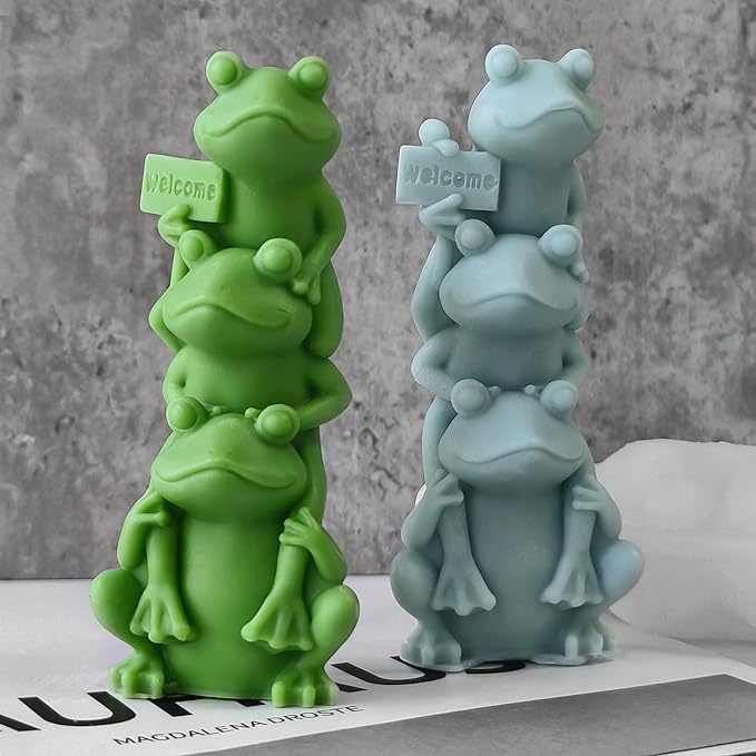 Frog Animal Resin Mold - Resin Casting Silicone Molds for Home Decor & Candle Making Wave Spiral Mold