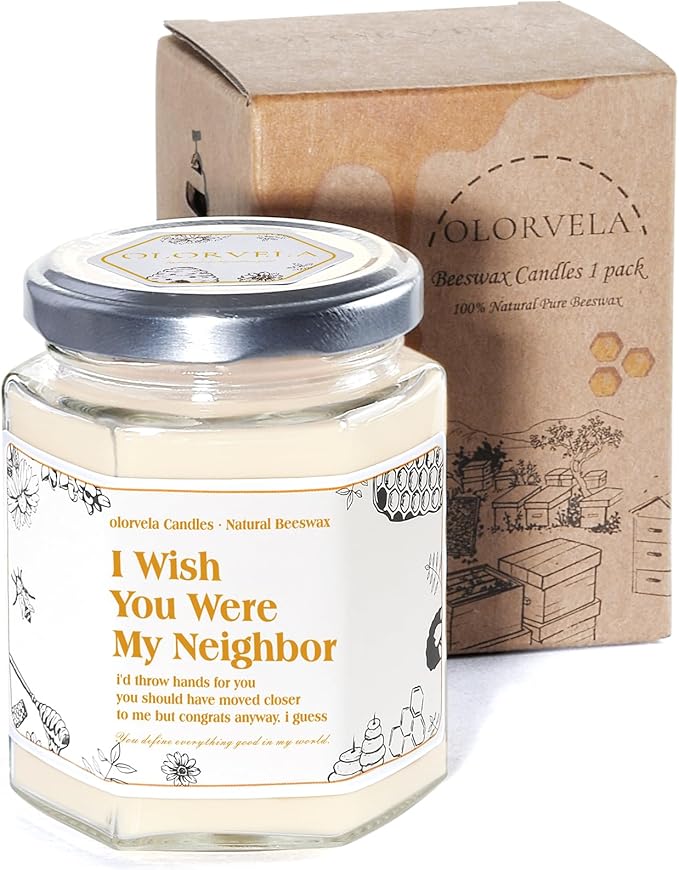 House Warming Gifts, New Home Gift Beeswax Candle, Best Friend Personalized Gifts for Women, Men, Mom, Dad, Sister, Teacher, Friends, Pure Natural Beeswax Candles