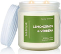 M&SENSE Lemongrass Verbena Scented Candles for Home, 11.6oz Organic Soy Wax, 70 Hours Long Lasting, Natural Non Toxic Clean Burn, 2 Wicks Herbal Smelling Aromatherapy Candle in Large Jar for Cleansing