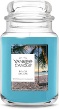 Yankee Candle Beach Escape Scented Candle, 22oz Large Jar with up to 150 Hour Burn Time, Giftable