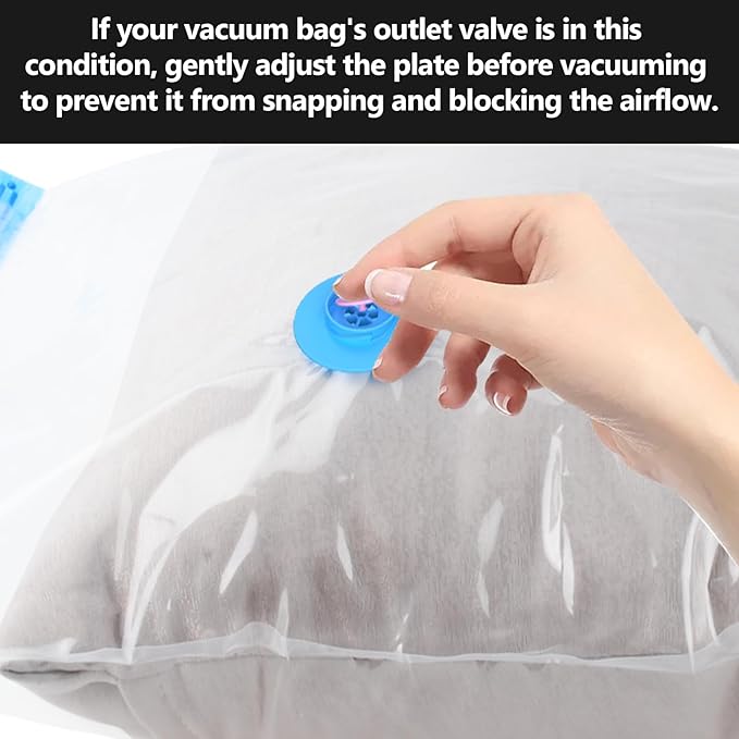kissleaf Electric Pump for Vacuum Storage Bags, Air Pump for Storage Bags,Portable Vacuum Pump for Various Vacuum Sealer Bags, Suitable for Common Vacuum Bags-White (No Storage Bags)